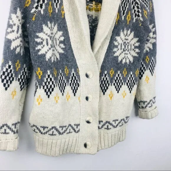 Topshop Wool Blend Knitted Oversized Button Up Sweater Cardigan  Women size 6 - Picture 14 of 16
